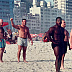 Dan Bobish, Mark Coleman, Kevin Randleman, Dave Beneteau and Geza Kalman enjoying Copacabana beach